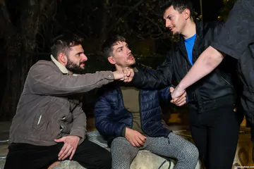 Junkies having a threesome