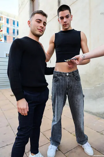 Gays having sex in the stairs