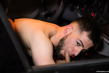 Guy in a car getting head