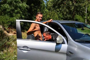 Sexy boy fucking a mature man