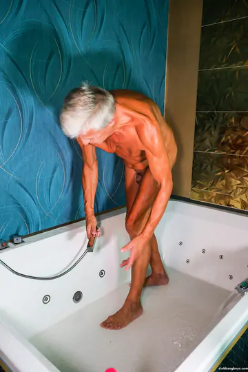 Old man getting younger cocks