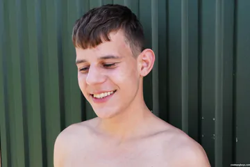 Old man and a cute boy sucking