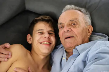 Old man getting young thick cock