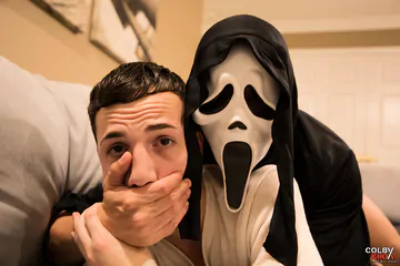 Boy getting boned on a sofa