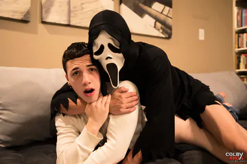 Boy getting boned on a sofa