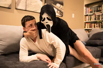 Boy getting boned on a sofa