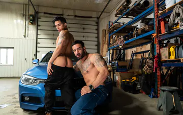 Sexy boy gets fucked in a garage