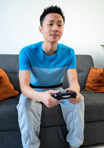 Asian boy getting big white cock