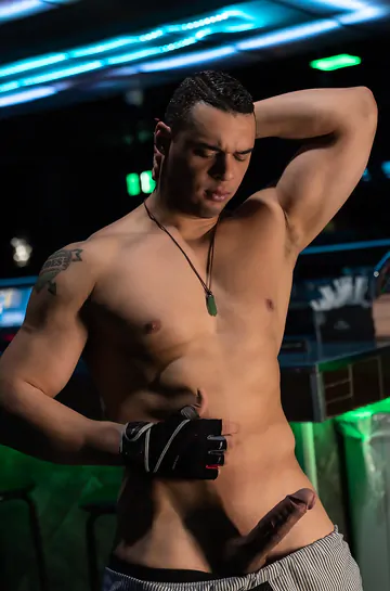 Hunky Latino guy having a wank