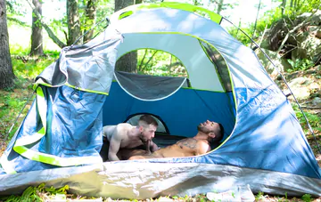 Porn stars fucking in a tent