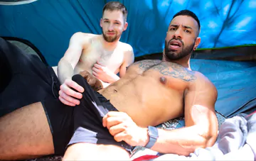 Porn stars fucking in a tent