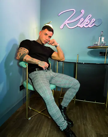 Tattooed guy with a shaved cock