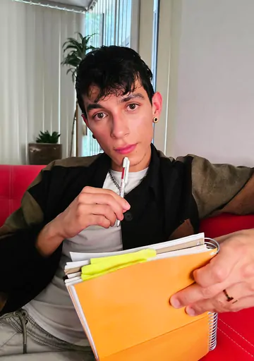 Latin boy getting big fat cock