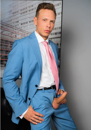 Suit guy getting big cock fucked