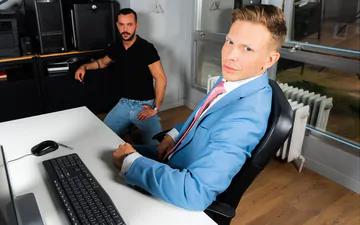 Suit guy getting big cock fucked