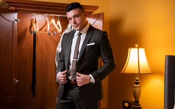 Hot guy with a shaved cock