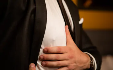 Hot guy with a shaved cock