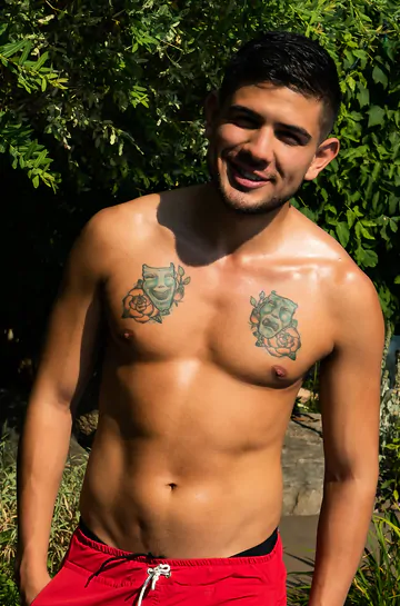 Gays fucking by the pool