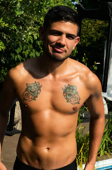 Gays fucking by the pool