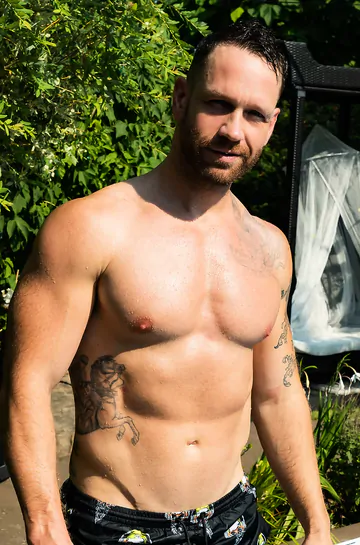 Gays fucking by the pool