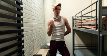 Cute boy gets fucked in prison