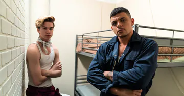 Cute boy gets fucked in prison