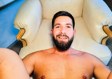 Bearded guy getting big cock