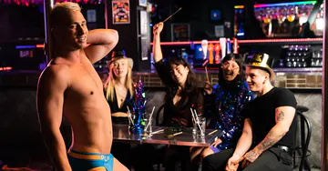 Guys at a nightclub fucking