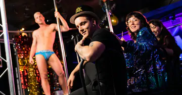 Guys at a nightclub fucking