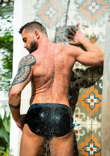 Porn stars in the garden