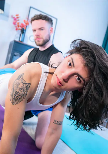 Long haired boy getting fucked