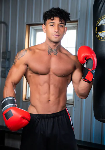 Muscular boxers having sex