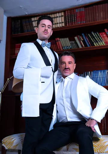 Guys in white suits fucking