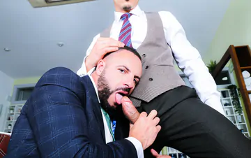 Men fucking in the barber shop