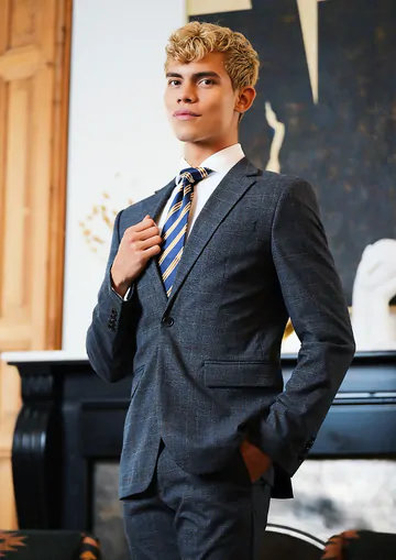 Boy in a suit fucks himself