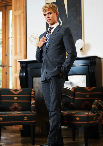 Boy in a suit fucks himself