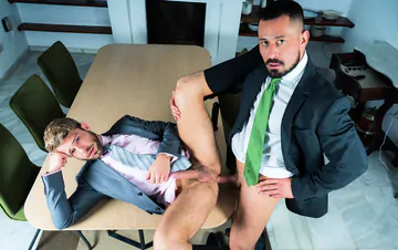 Blonde man getting fucked