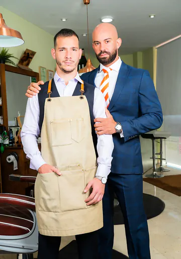 Gays fucking in the barber shop