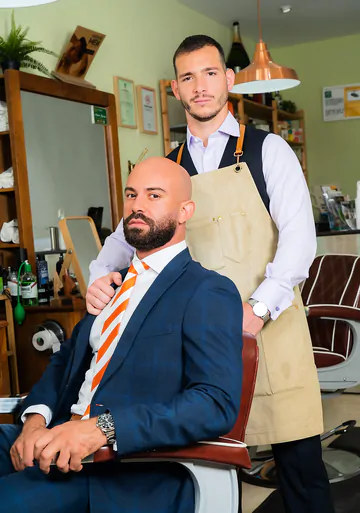 Gays fucking in the barber shop