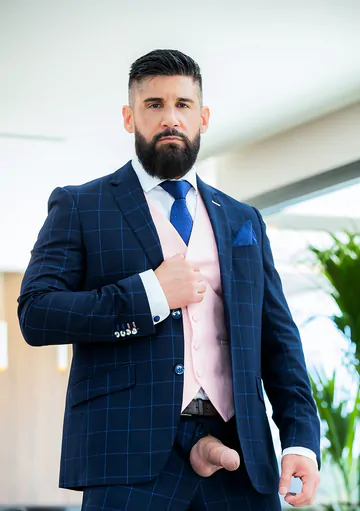 Well dressed guys having sex