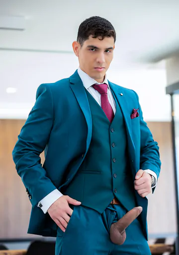 Well dressed guys having sex