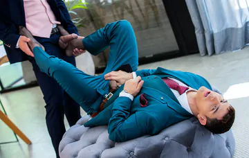 Well dressed guys having sex