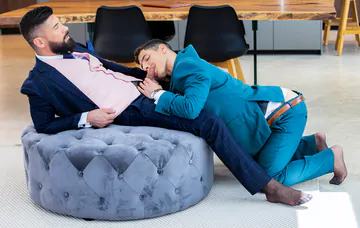 Well dressed guys having sex