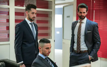 Business men having gay sex