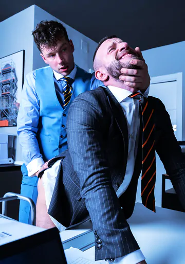 Men having sex at the office