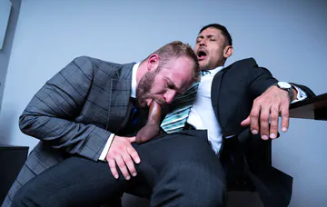 Gay men in suits fucking