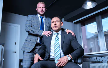 Gay men in suits fucking