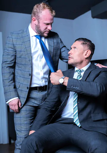 Gay men in suits fucking