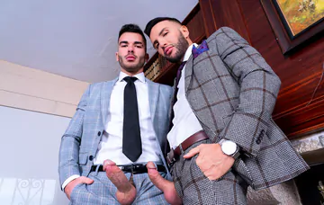 Guys in suits flip fucking