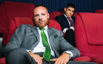 Bastian Karim getting a facial